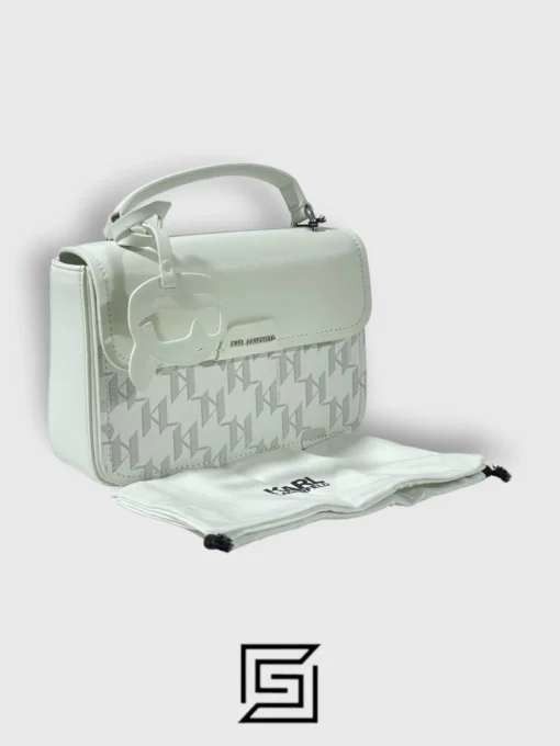 Bags,For women,Leather leather Karl Lagerfeld K/Ikonik flap bag 230w3064 Off White Karl Lagerfeld