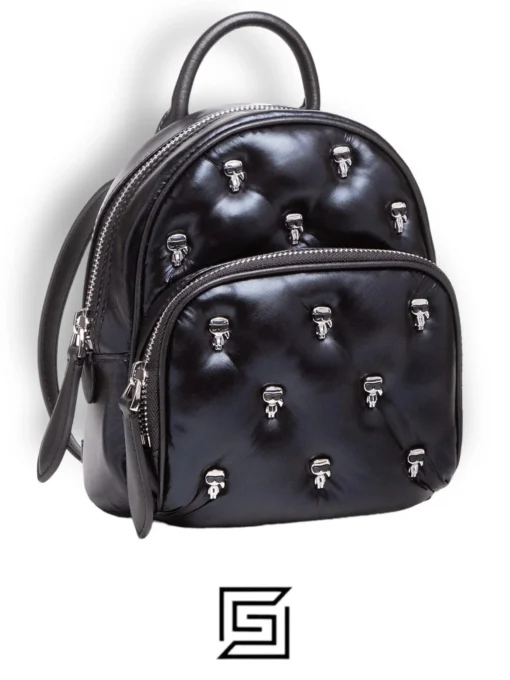 Bags,For women,Leather leather KARL LAGERFELD Backpack 210W3098 Mtllc Blk A980 210W3098 Karl Lagerfeld