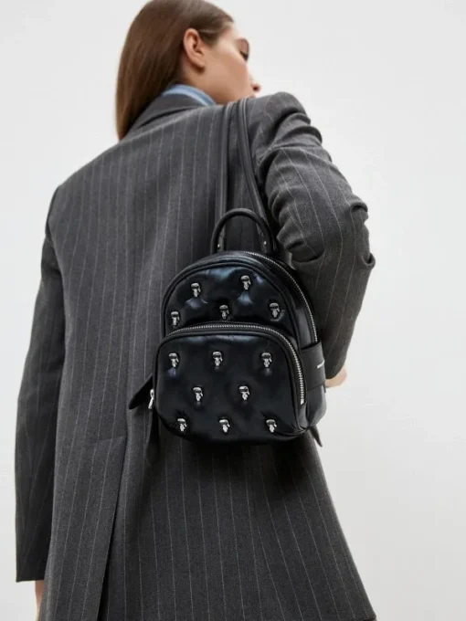 Bags,For women,Leather leather KARL LAGERFELD Backpack 210W3098 Mtllc Blk A980 210W3098 Karl Lagerfeld