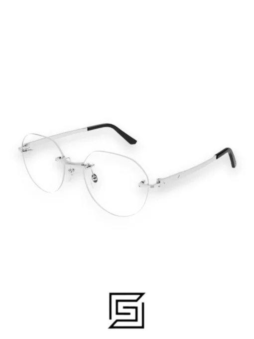 Eyeglasses,For men Cartier eyeglasses CT0408O 002/SILVER Cartier