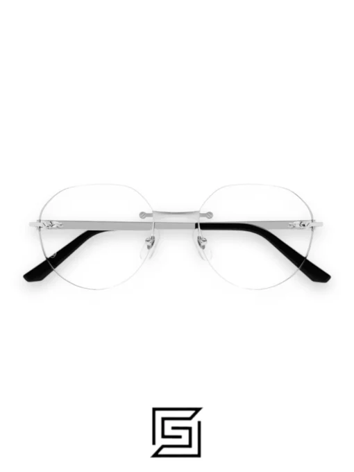 Eyeglasses,For men Cartier eyeglasses CT0408O 002/SILVER Cartier