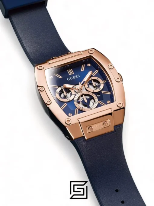 For men,Watches,For men,Original Watches original-watches Men's Guess Rose Gold Multifunction Case Blue Strap Watch - GW0202G4 Guess