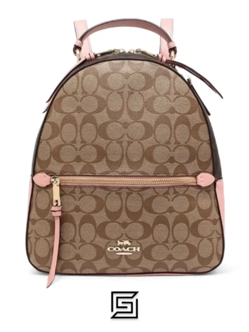 Bags,Leather Coach leather Jordyn Backpack In Blocked Signature Canvas 76715 Coach