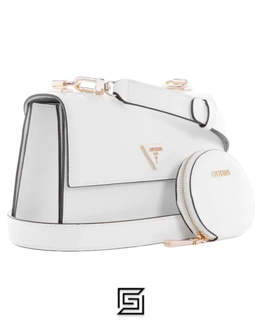 Bags,Leather leather GUESS ALEXIE FLAP CROSSBODY BAG VG841619, WVG84 16190 WHITE Guess