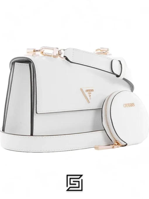 Bags,Leather leather GUESS ALEXIE FLAP CROSSBODY BAG VG841619, WVG84 16190 WHITE Guess