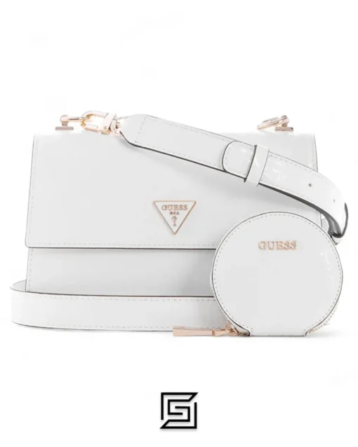 Bags,Leather leather GUESS ALEXIE FLAP CROSSBODY BAG VG841619, WVG84 16190 WHITE Guess