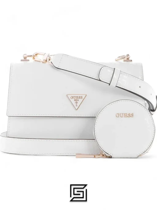 Bags,Leather leather GUESS ALEXIE FLAP CROSSBODY BAG VG841619, WVG84 16190 WHITE Guess