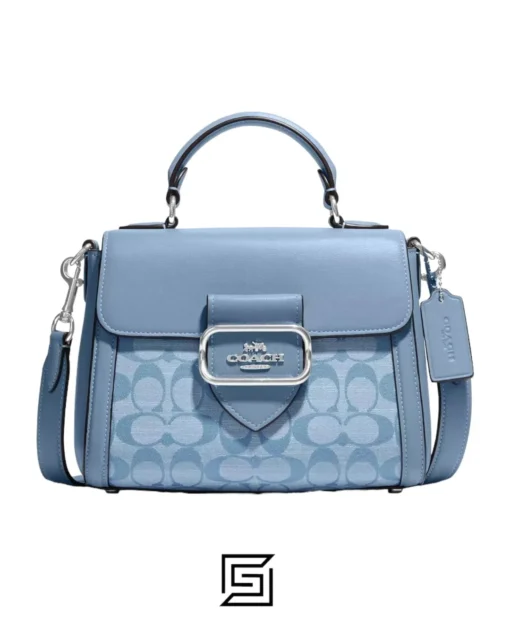 Bags,Leather Coach leather Morgan Top Handle Satchel Bag In Signature Chambray Style No. CH142 Coach