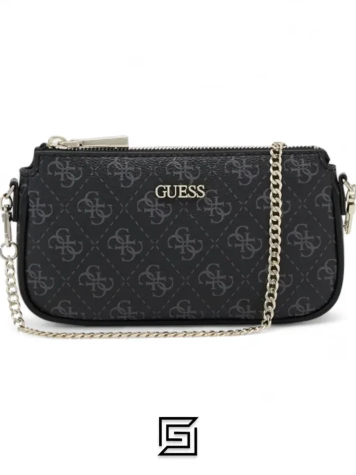 Bags,Leather leather Guess Women's Kasinta Double GUESS LOGO GREY Shoulder Bag One Size Guess