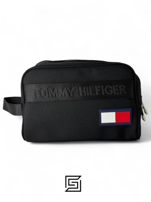 Bags,For men,Leather Tommy Hilfiger leather Tommy Handbag BOX FABRIC Tommy BIG RUBBER LOGO 4/BLACK Tommy Hilfiger