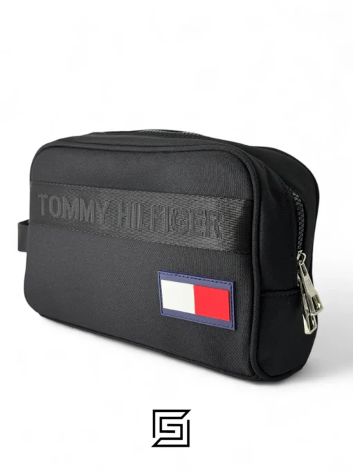 Bags,For men,Leather Tommy Hilfiger leather Tommy Handbag BOX FABRIC Tommy BIG RUBBER LOGO 4/BLACK Tommy Hilfiger