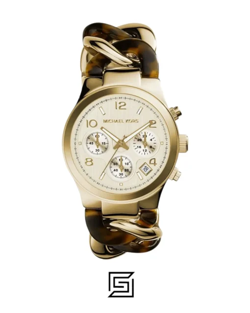 For women,Watches Michael Kors watches Collection Women's MK4222 Chain Watch Gold/Tortoise Watch Michael Kors