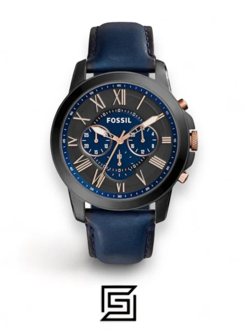 For men,Watches,For men,Original Watches Fossil original-watches Grant Chronograph Navy Leather Watch - FS5061 Fossil