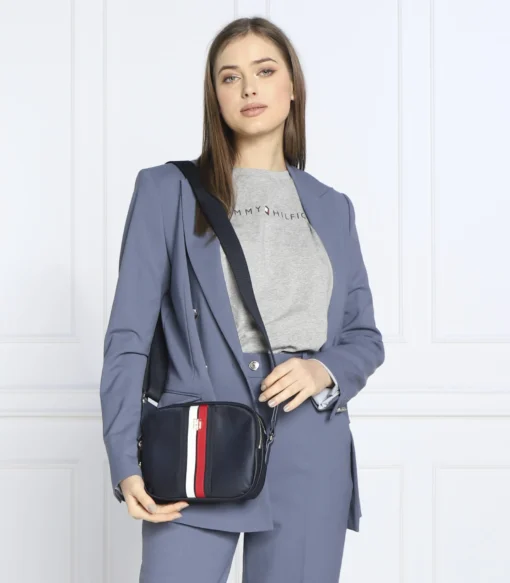 Bags,Leather leather Shoulder bag Tommy Hilfiger Poppy Crossover bag dark blue AW0AW13154 Tommy Hilfiger