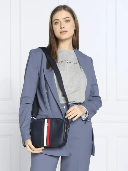 Bags,Leather leather Shoulder bag Tommy Hilfiger Poppy Crossover bag dark blue AW0AW13154 Tommy Hilfiger