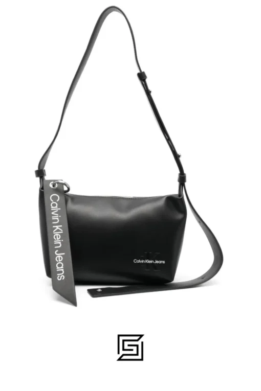 For women,Leather bags Calvin Klein Jeans K60K610552 logo-tag cross body bag black Ck