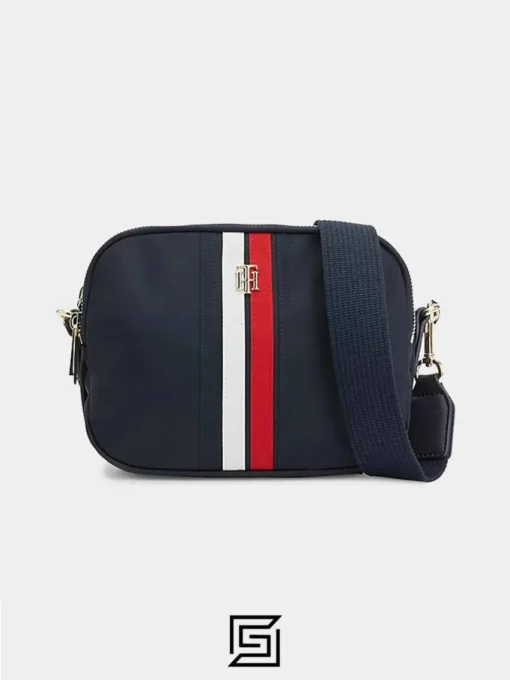 Bags,Leather leather Shoulder bag Tommy Hilfiger Poppy Crossover bag dark blue AW0AW13154 Tommy Hilfiger