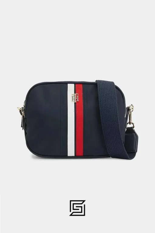 Bags,Leather leather Shoulder bag Tommy Hilfiger Poppy Crossover bag dark blue AW0AW13154 Tommy Hilfiger